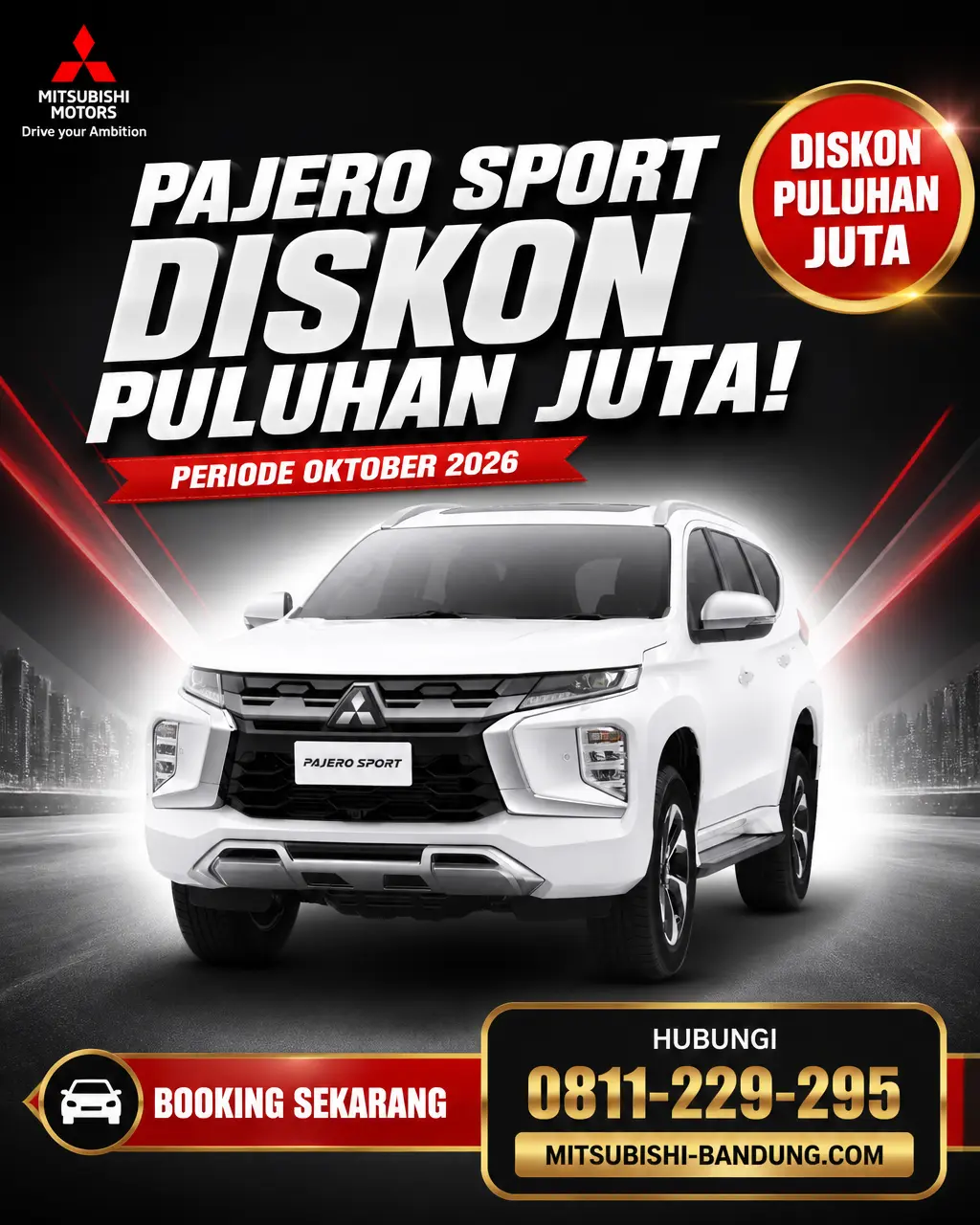 Promo Mitsubishi Pajero Sport Bandung: Diskon Puluhan Juta Menanti di Tahun 2026 Ini!