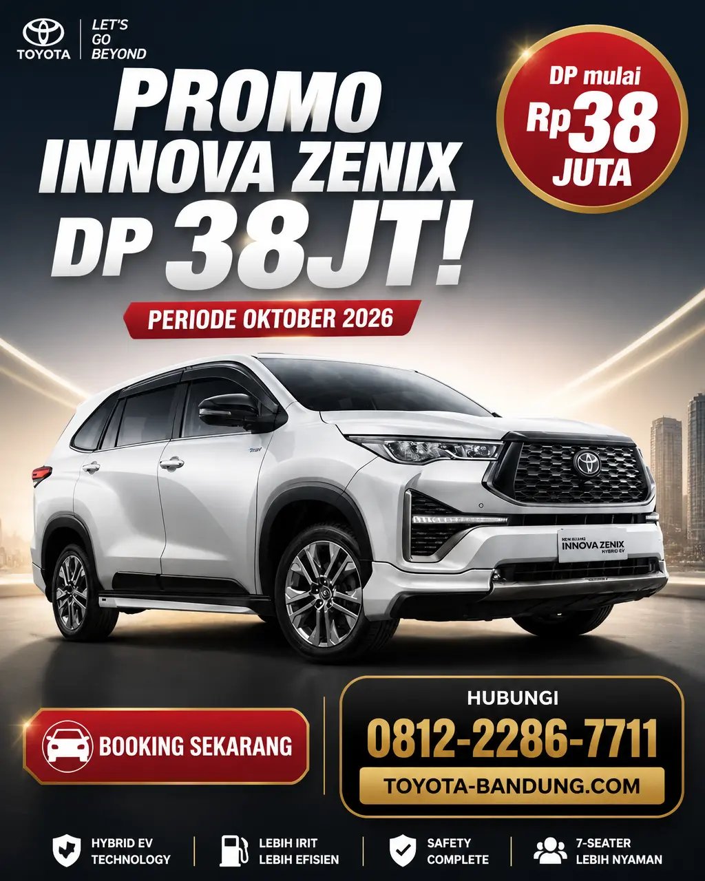 Promo Toyota Innova Zenix DP Ringan Mulai 38 Juta di Bandung (Oktober 2026)