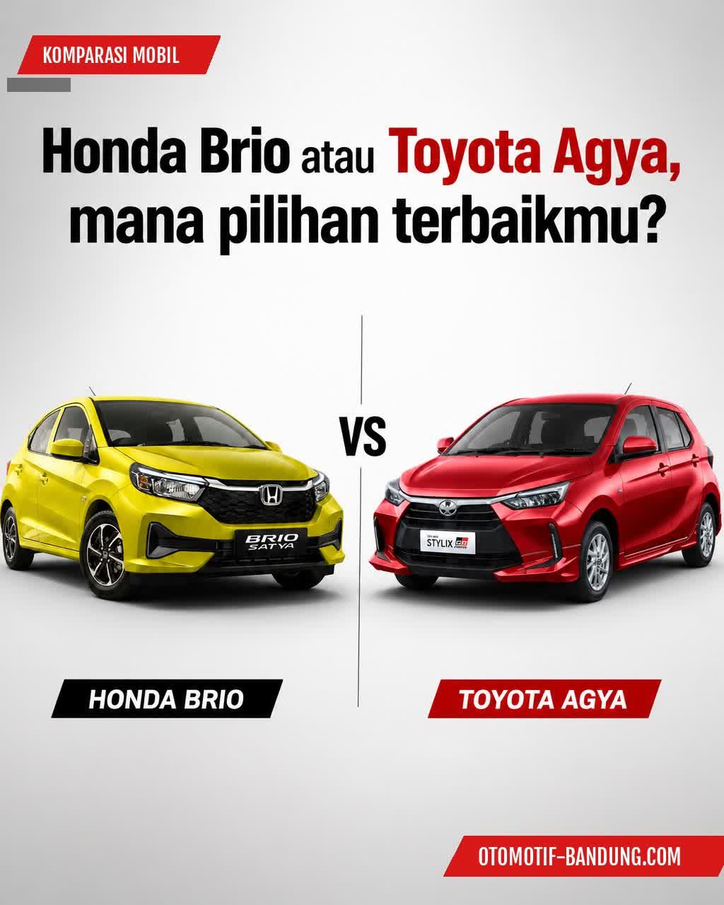 Honda Brio vs Toyota Agya 2026: Komparasi Lengkap Terbaik