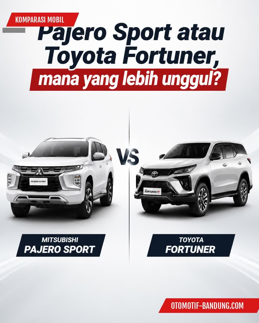 Pajero Sport vs Fortuner: Perbandingan SUV Tangguh 2026